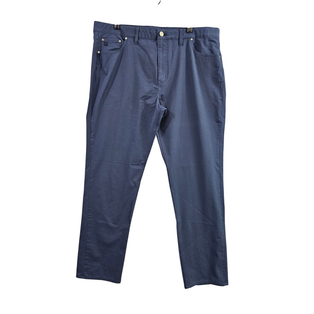 Vineyard Vines On-The-Go Pant Mens 40x32 Blue Solid Stretch Performance Chino